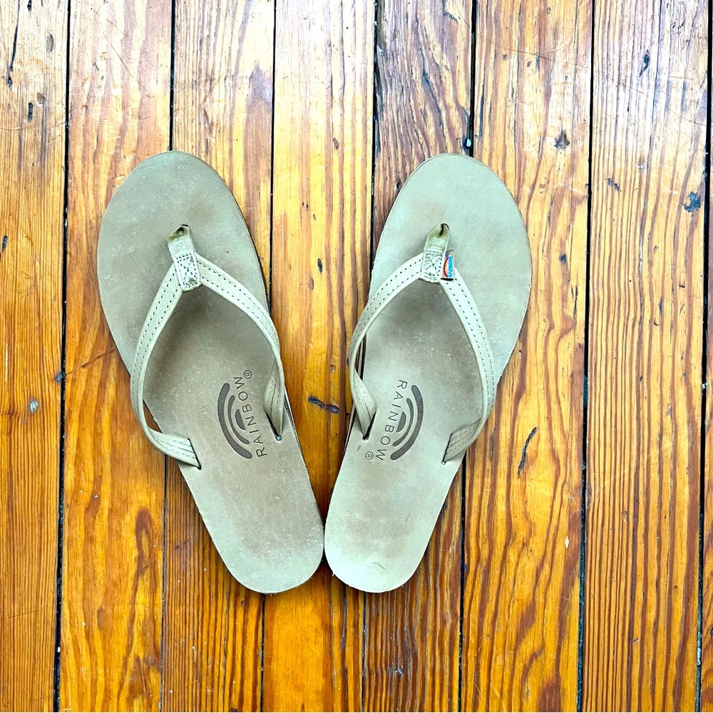 Rainbow Women's Flipflops, Size 9
